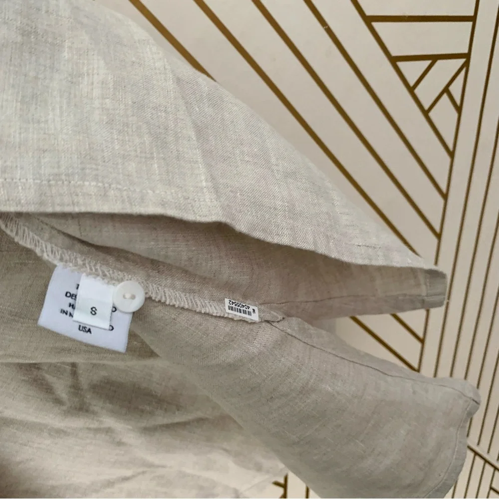 Homefrocks Linen Embroidered blouse tunic top  Lagenlook floral flowers boho 8 - Picture 5 of 10